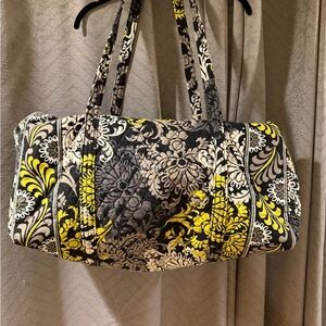 Vera Bradley Black and Yellow Floral Travel Bag